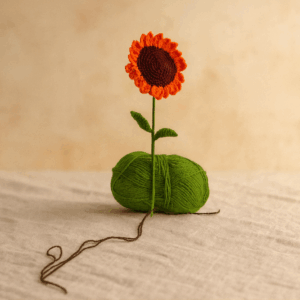 Golden Bloom Crochet Sunflower