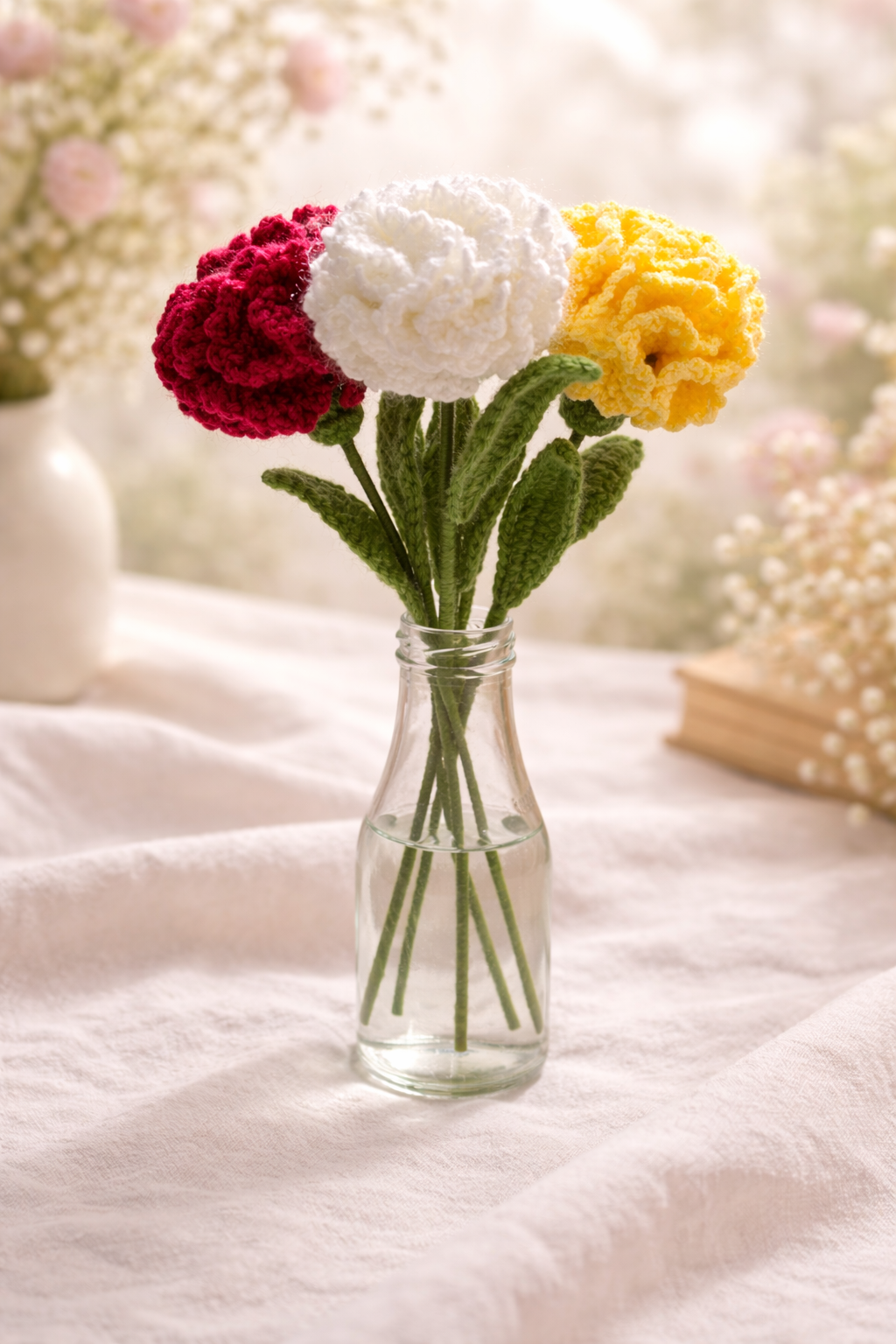 Whispers of Spring – Crochet Carnations (Set of 4)_2